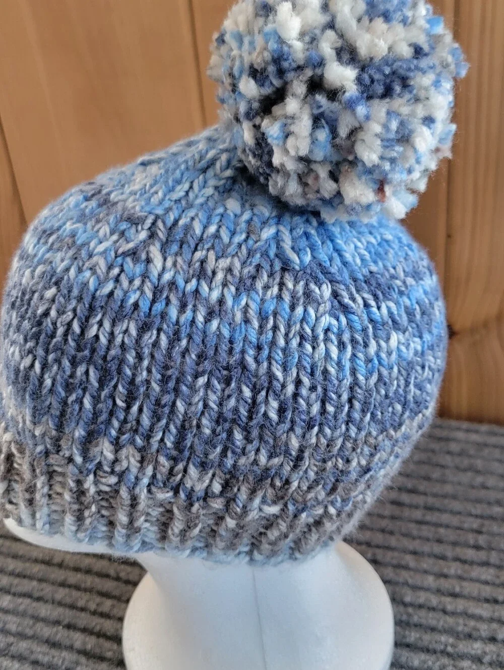 Adult Winter Crochet Hat With Pom Pom